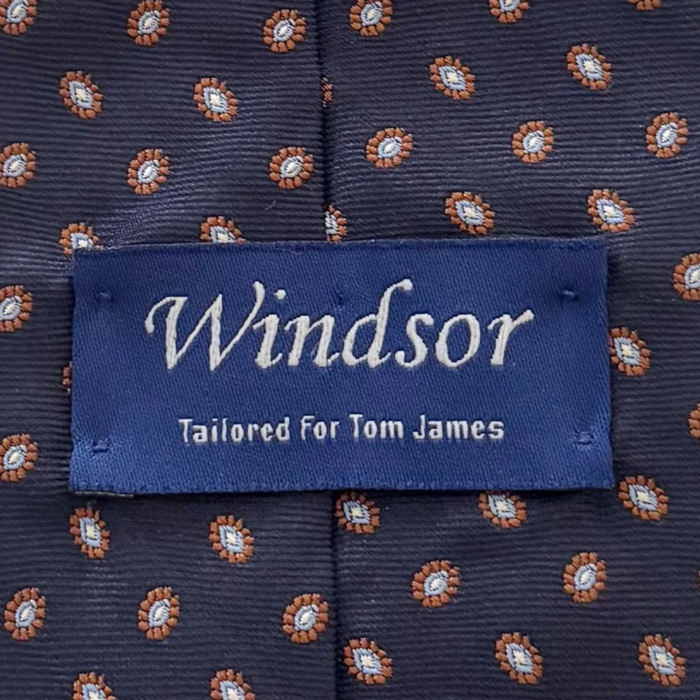 Windsor for Tom James Navy Silk Tie